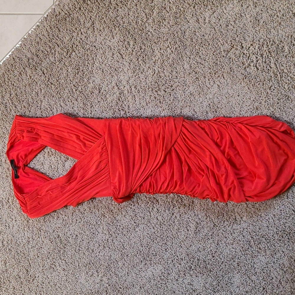 BCBG orange backless midi sz xxs